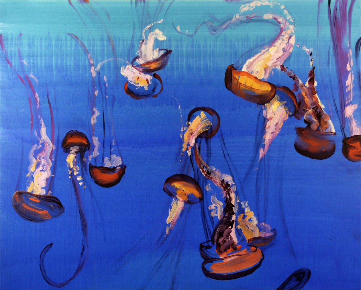 Méduses, 2012 (acrylique sur toile) - Olivier Morel