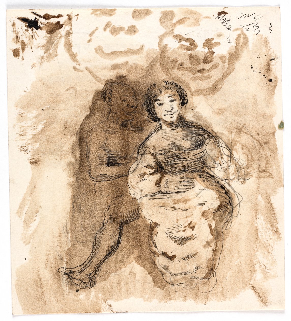 Un homme nu et une femme habillée - Oluf Hartmann
