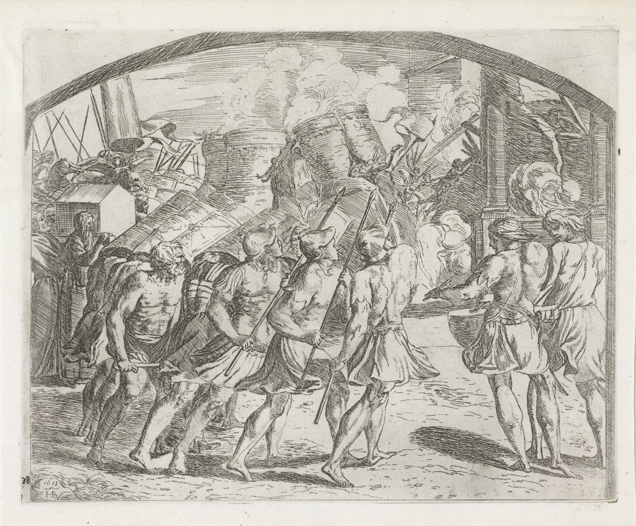 Chute de Jéricho
Peintures dans la Loggia de Raphaël (titre de la série) - Orazio Borgianni