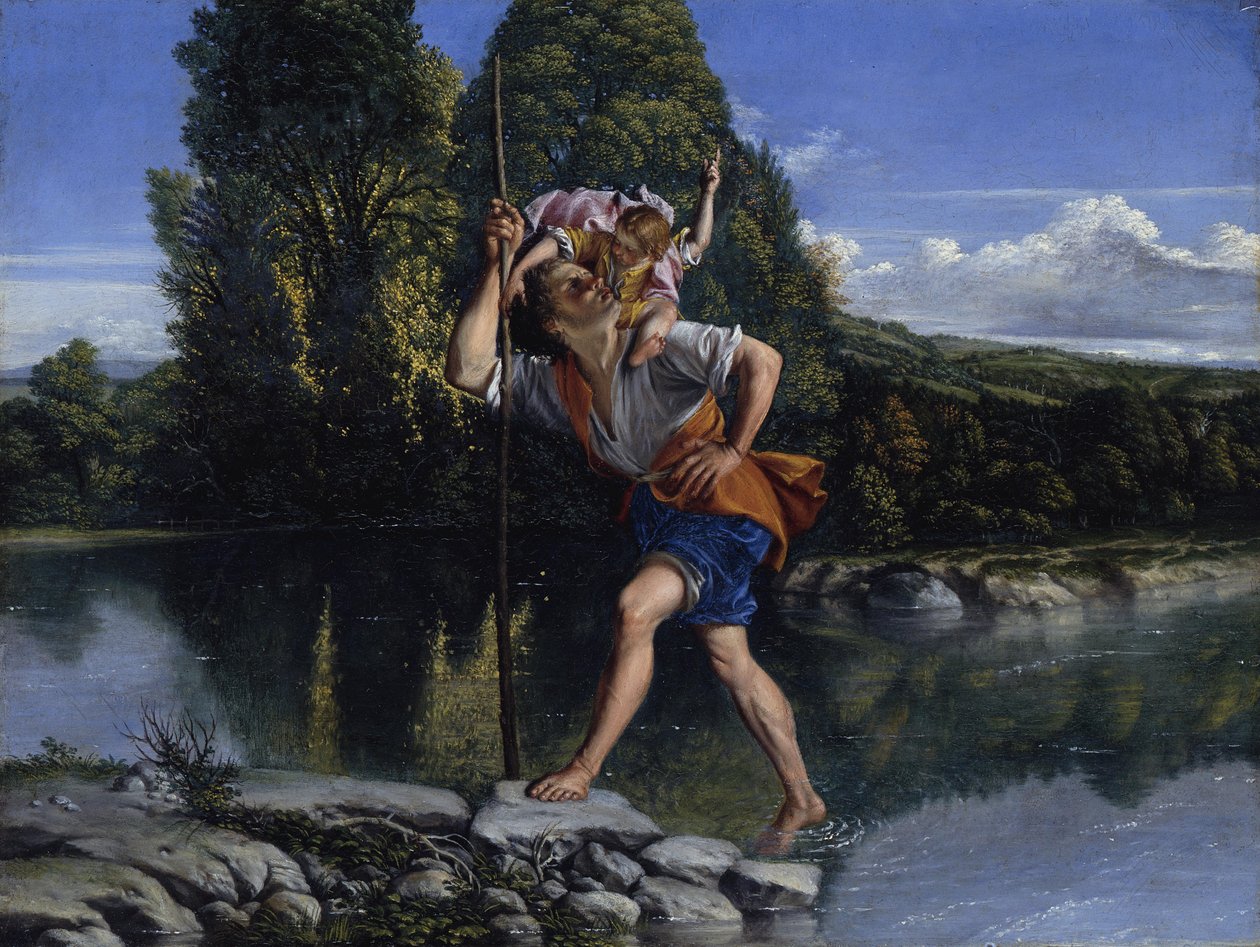 Paysage représentant saint Christophe - Orazio Gentileschi