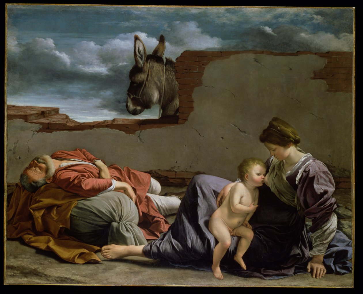 Repos pendant la fuite en Égypte, 1615-1621 - Orazio Gentileschi