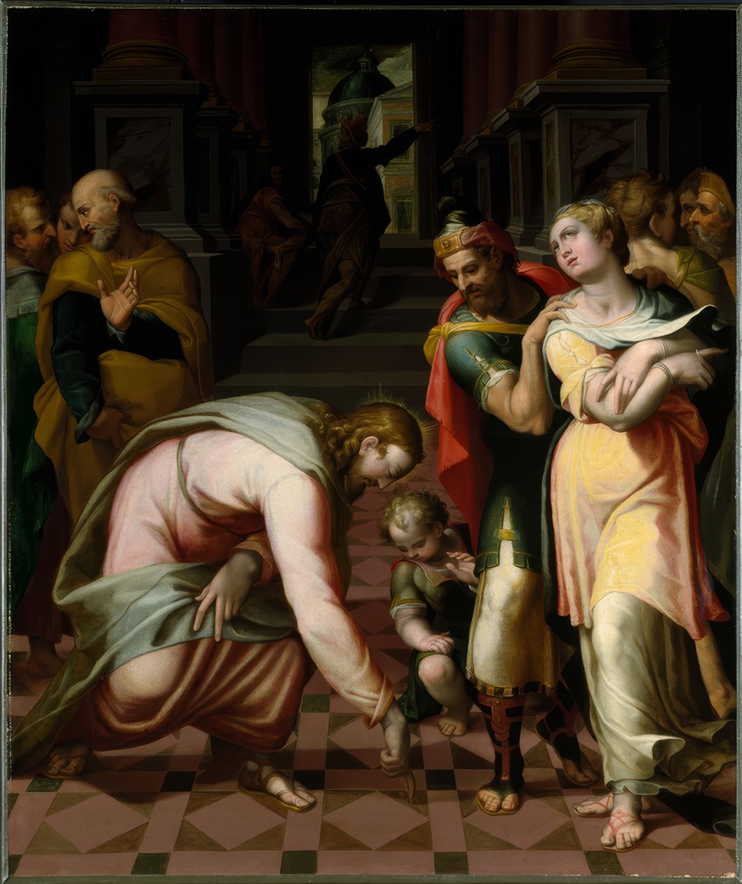 Le Christ et la femme adultère - Orazio Samacchini