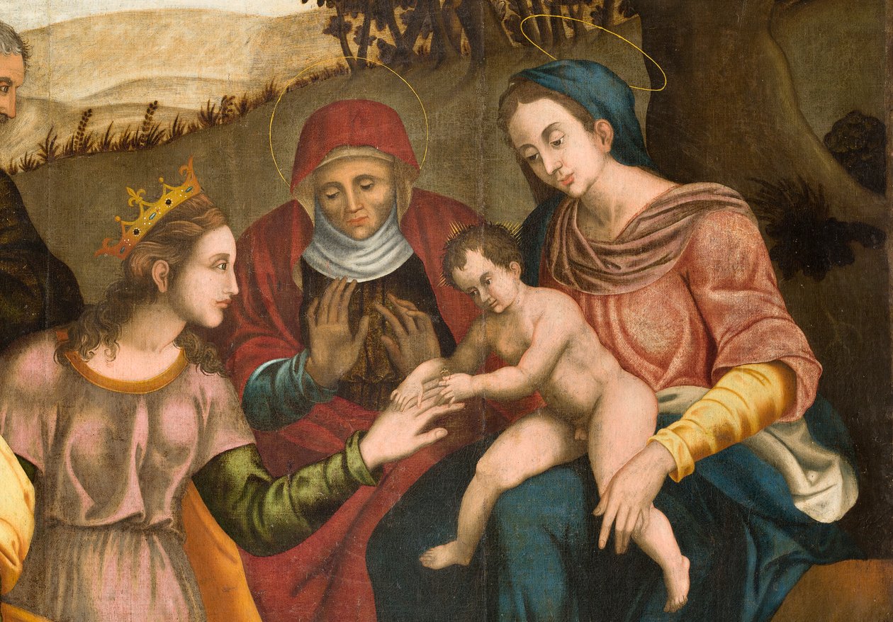 Mariage de Sainte Catherine, détail - Orazio da Spinazzola Iacobetta