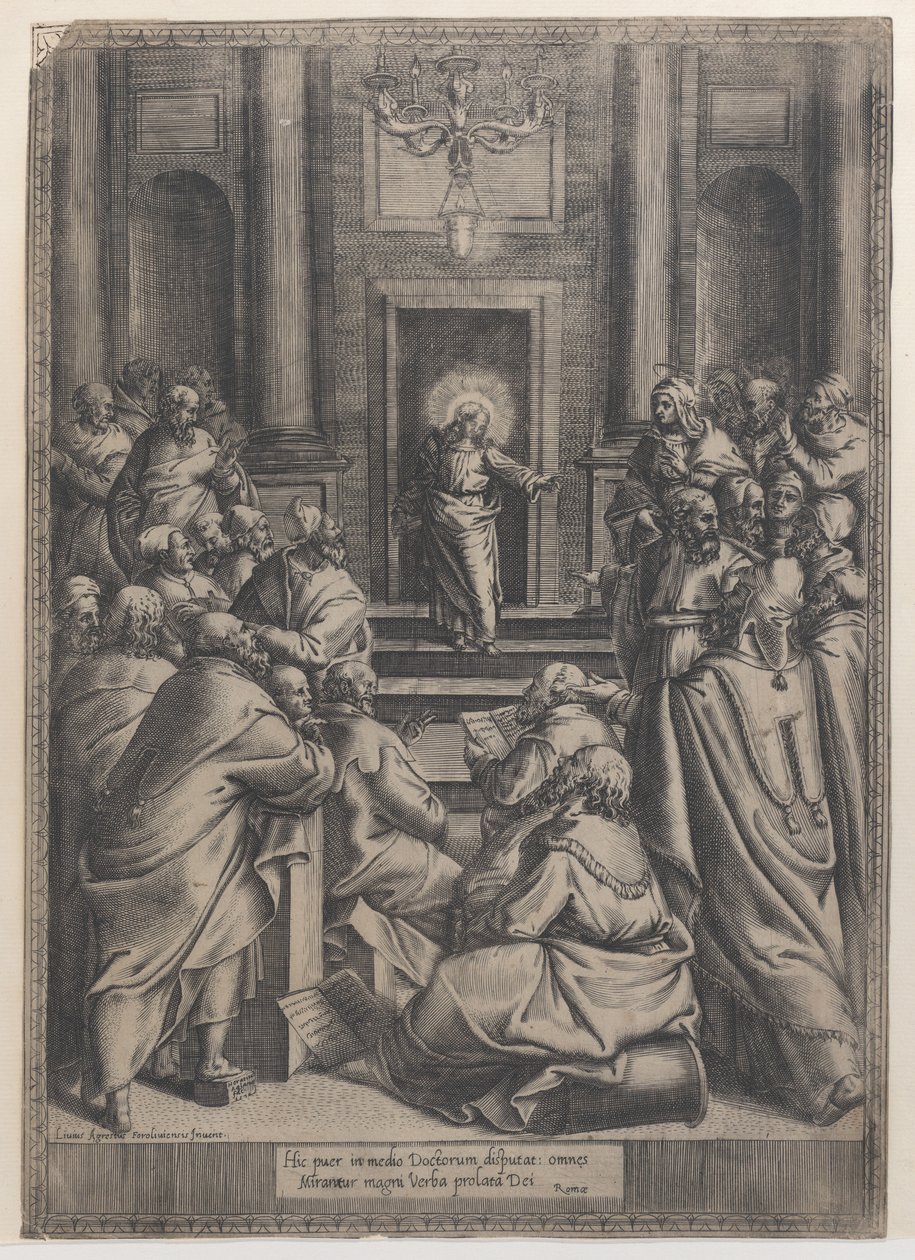 Le Christ disputant dans le temple, 1568-77 - Orazio de Sanctis