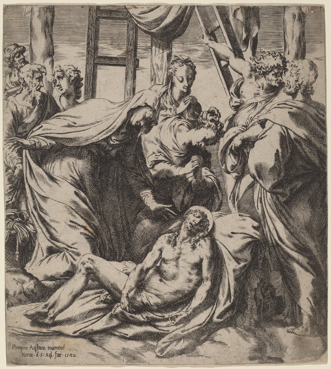La Descente de Croix - Orazio de Santis after Pompeo Cesura