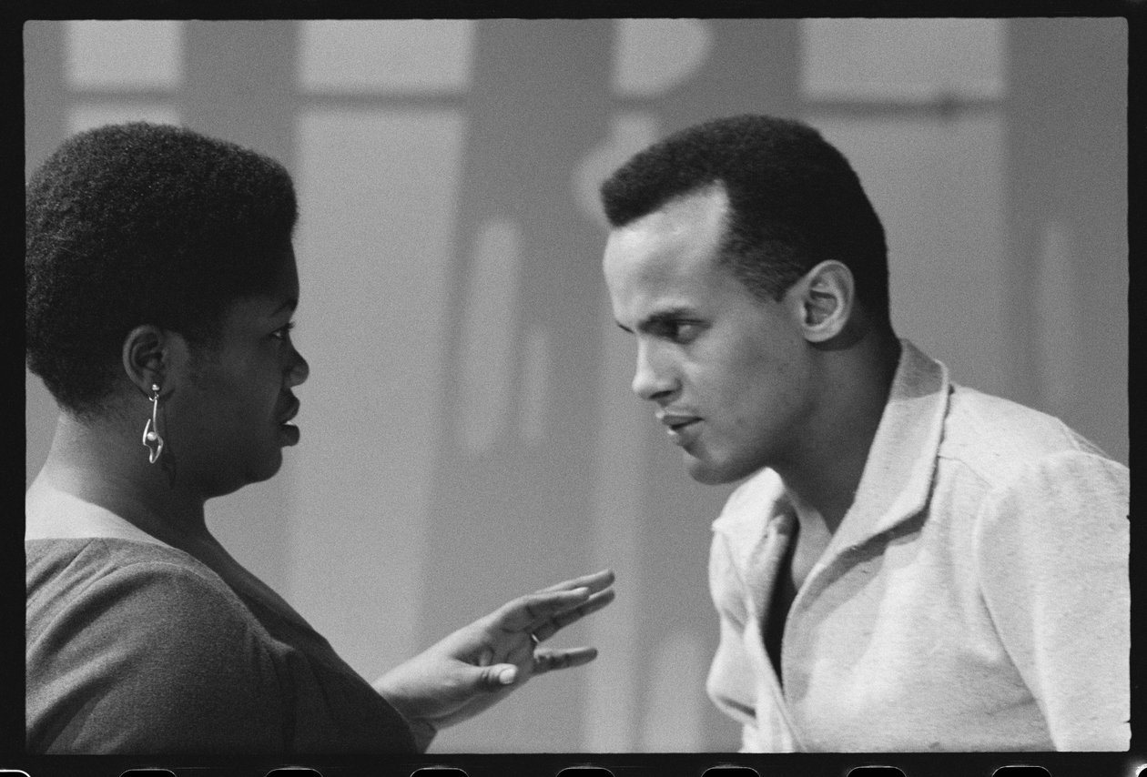 Harry Belafonte avec Odetta sur le plateau d
