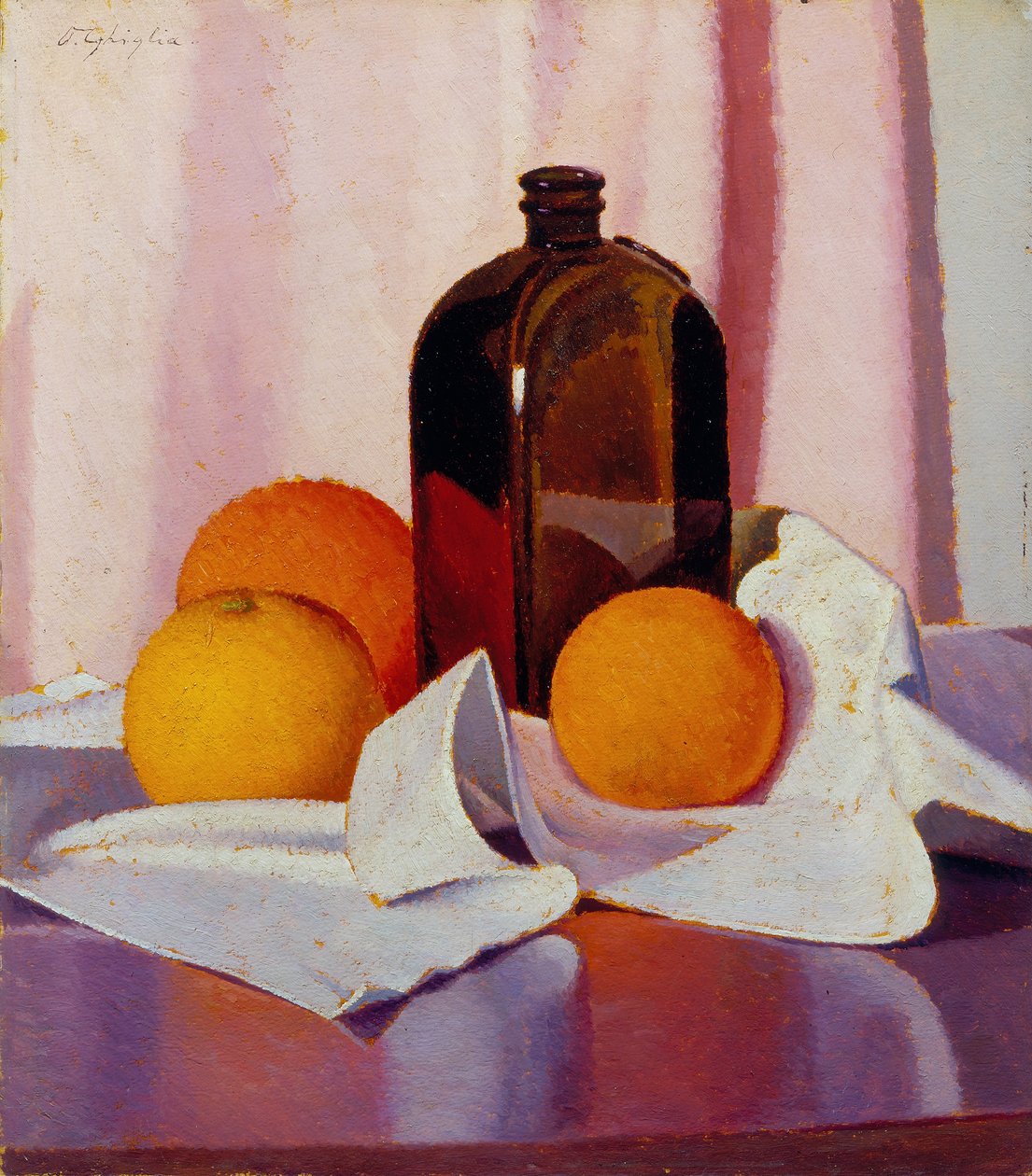 Oranges et bouteille, c.1930-40 - Oscar Ghiglia