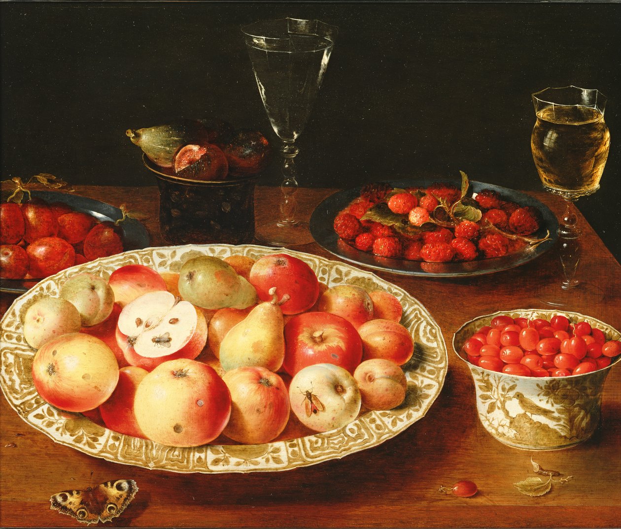 Nature morte avec fruits dans des bols en porcelaine Wan-Li - Osias the Elder Beert