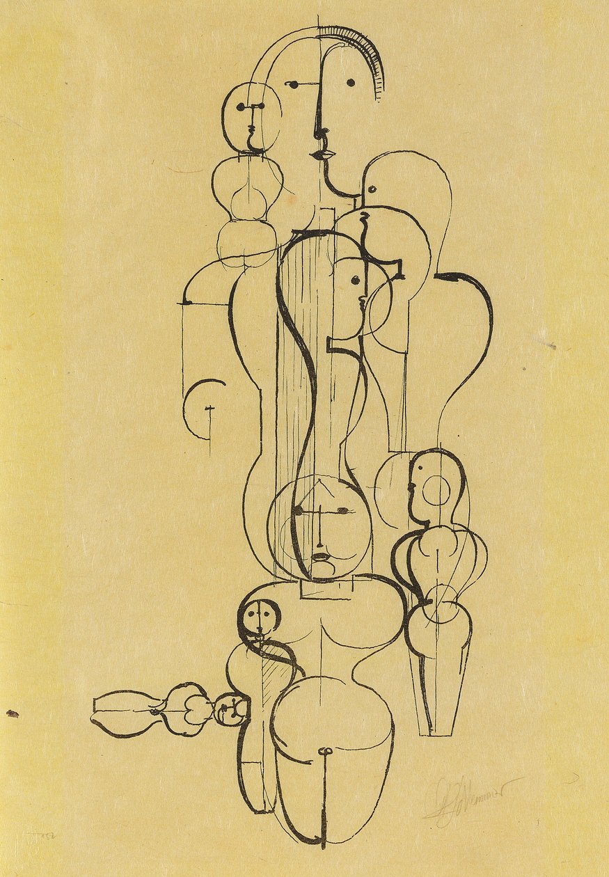 Groupe concentrique: Plan de figure K1 - Oskar Schlemmer