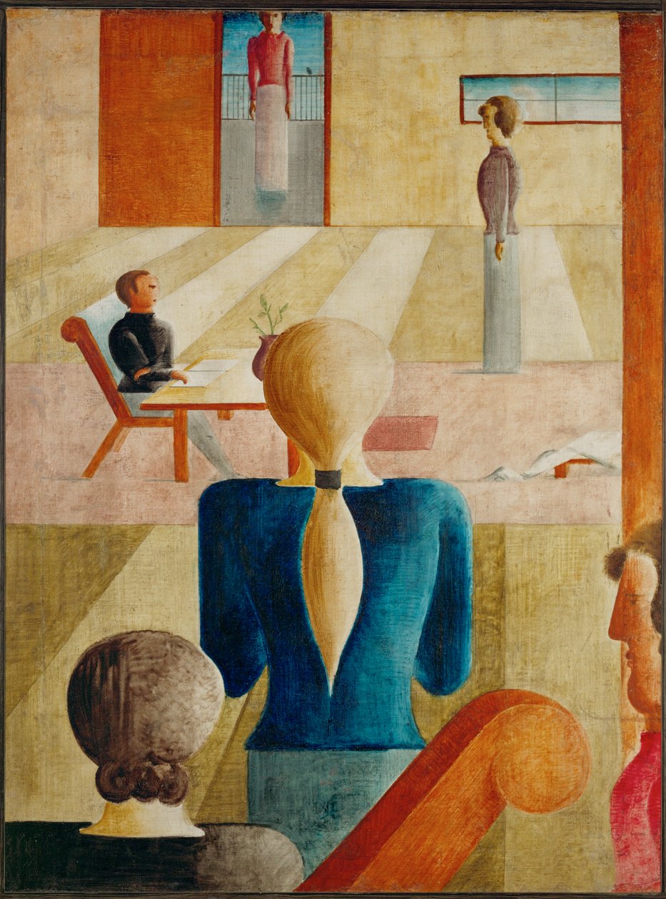 École de filles (huile sur toile) - Oskar Schlemmer