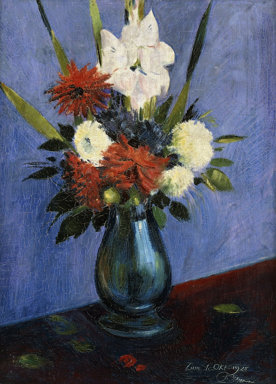Vase de Fleurs avec Gladioles et Dahlias - Oskar Schlemmer
