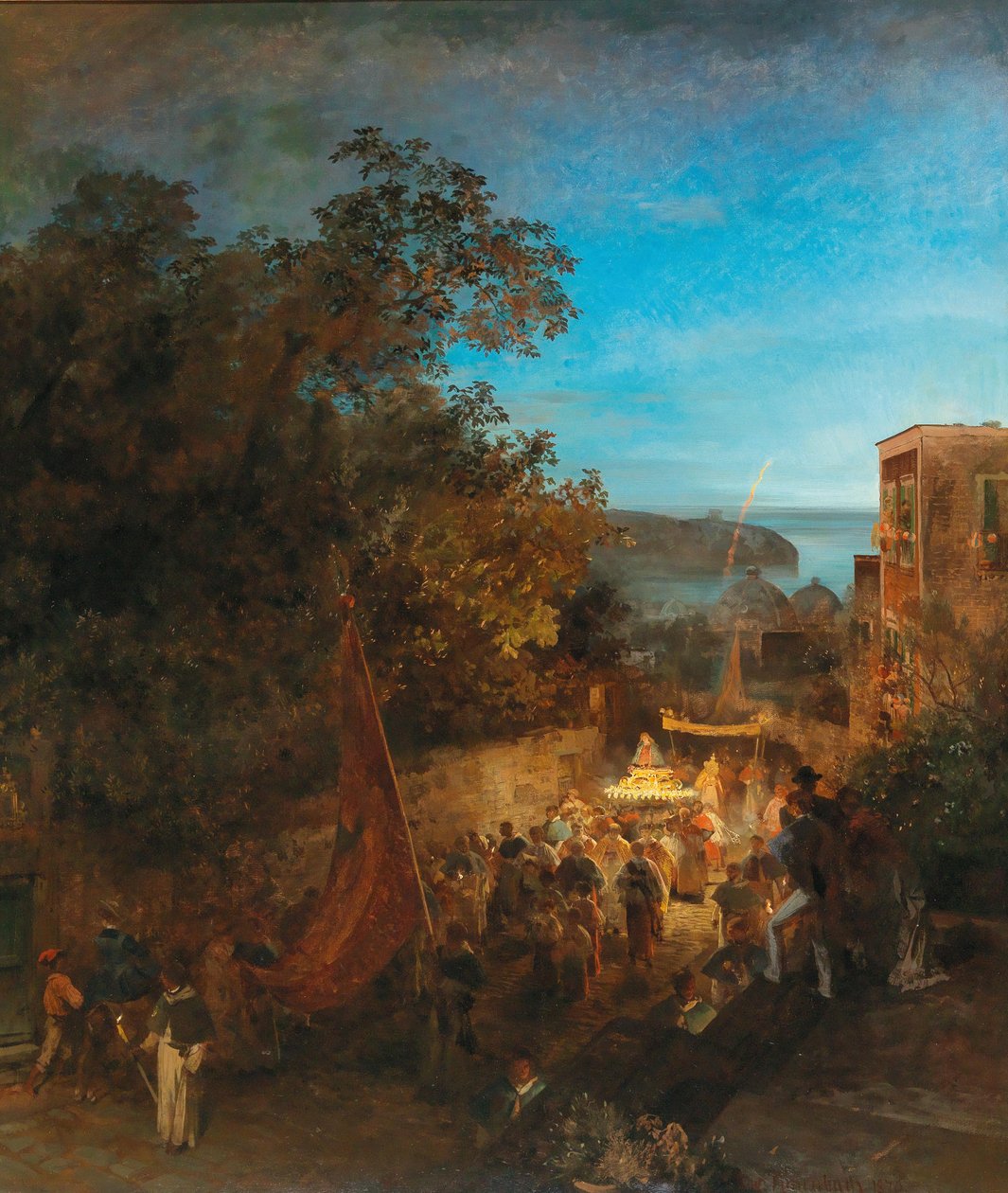 Ischia - Fête de Sainte Anne, Casamicciola - Oswald Achenbach