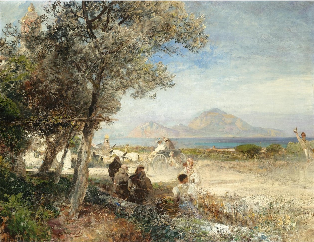 Vue sur le golfe de Naples - Oswald Achenbach