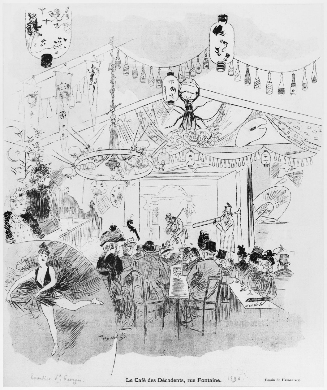 Café des Décadents, 16bis rue Fontaine, Paris, 1890 - Oswald Heidbrinck