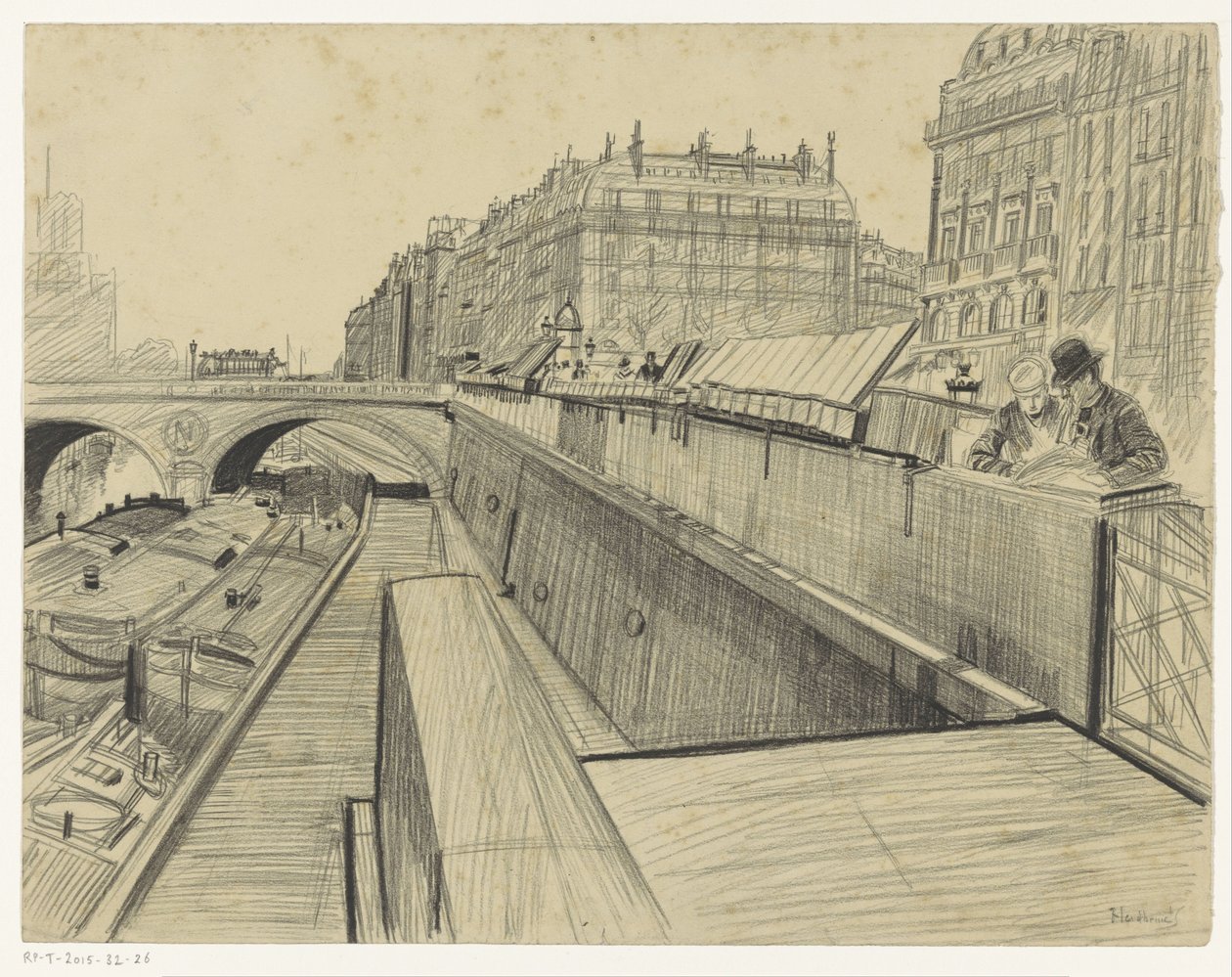 Vue sur le Quai des Grands-Augustins à Paris - Oswald Heidbrinck