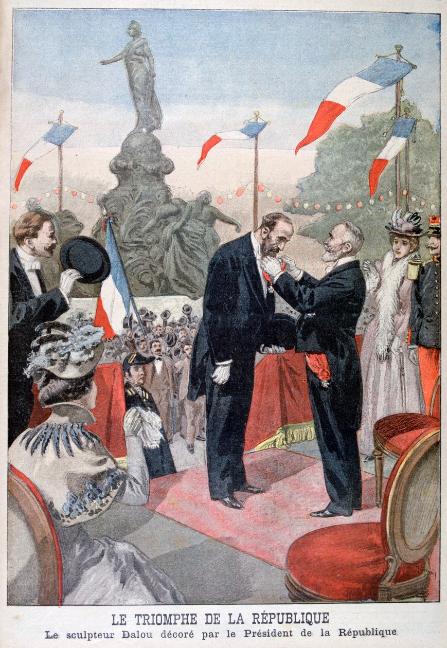 Jules Dalou recevant la médaille de la Légion d