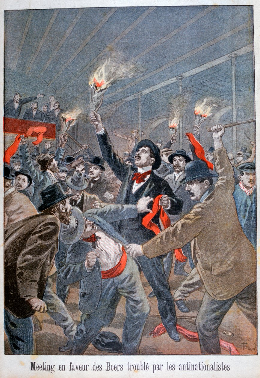 Réunion en faveur des Boers perturbée par les anti-nationalistes, 1900 - Oswaldo Tofani