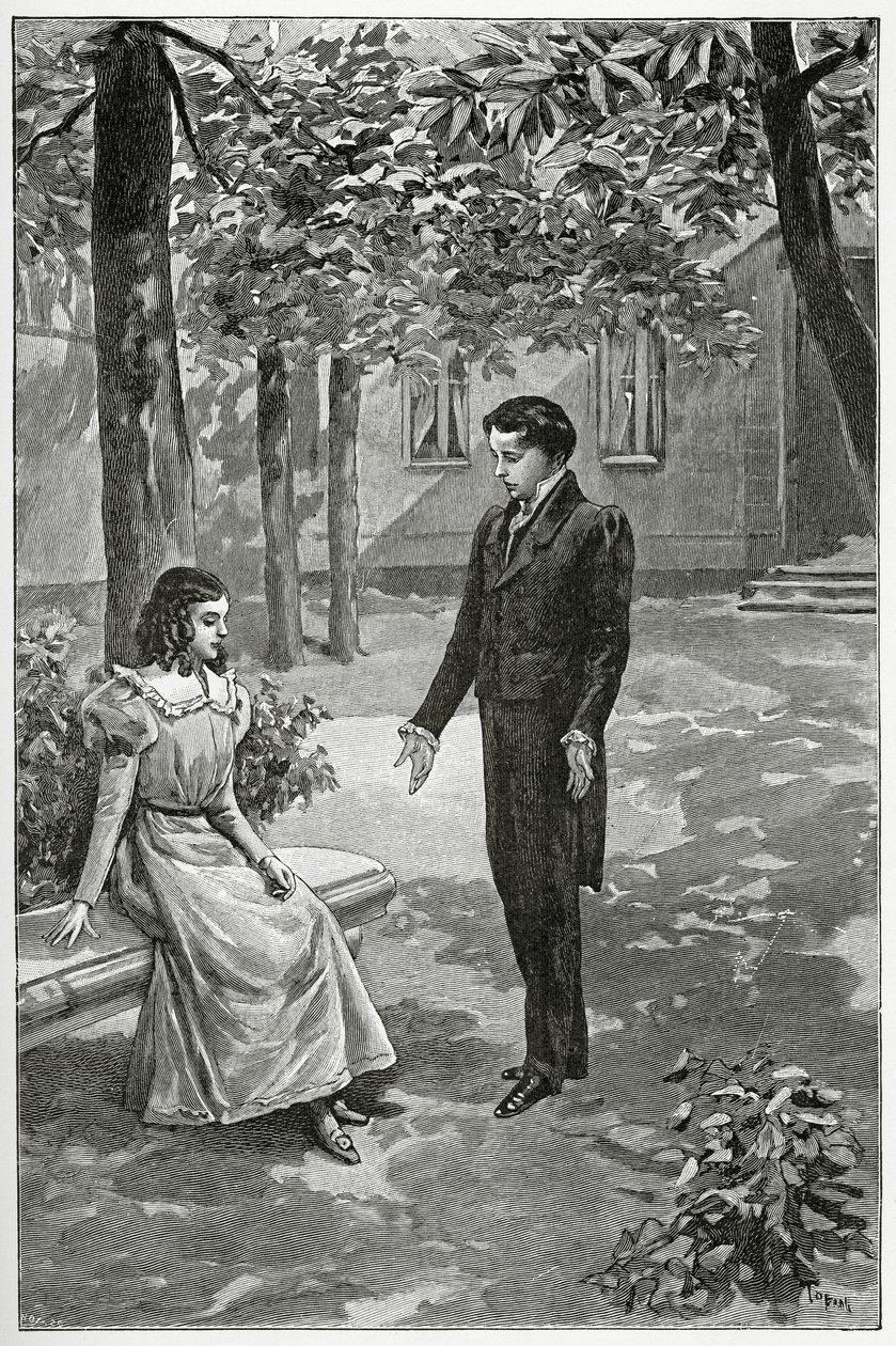 Victor Hugo déclarant son amour à Adèle Foucher, 19e siècle - Oswaldo Tofani