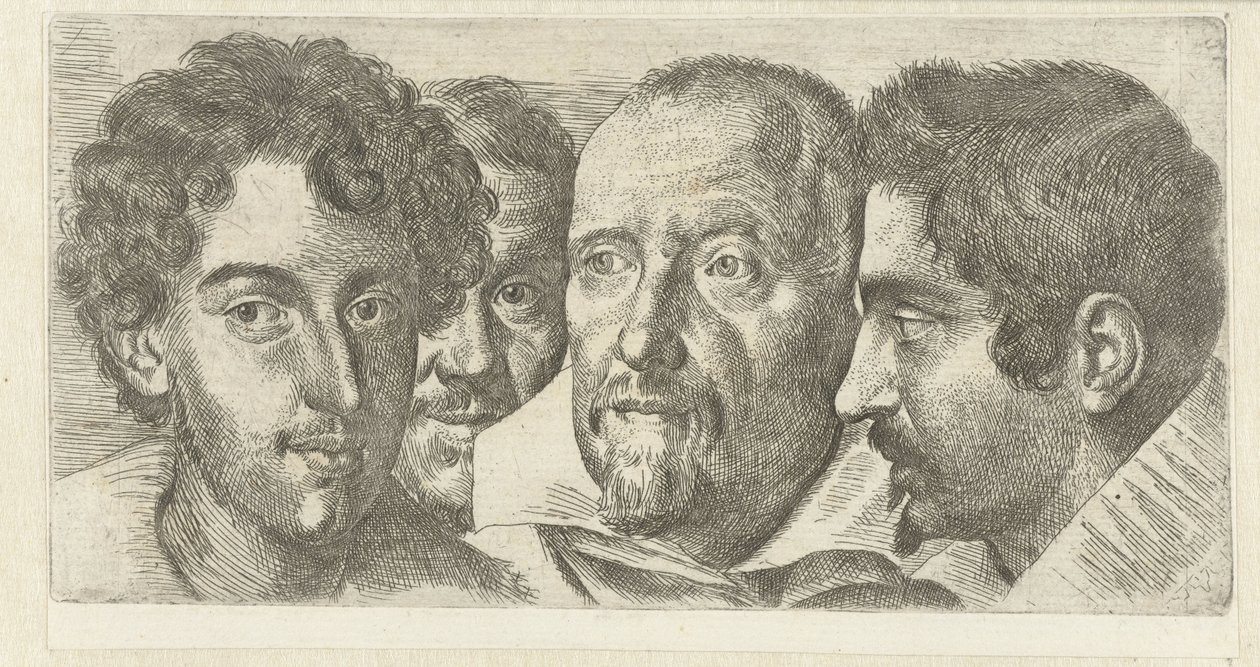 Portrait de Cosimo Orsino, Cesare Bartolotti, Sigmund Laire et un autoportrait d