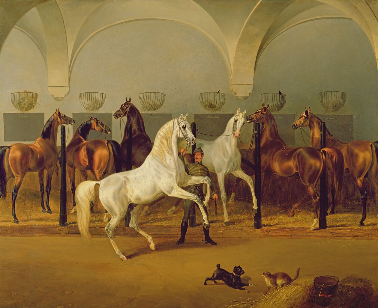 Les Écuries de Babolna, 1849 - Otto Stotz