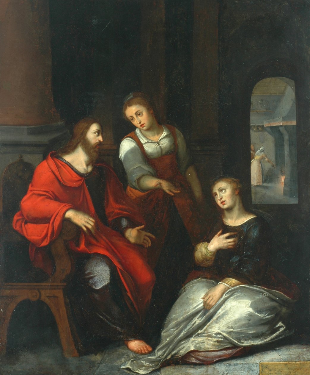 Christ dans la maison de Marie et Marthe, 1556 - Otto van Veen