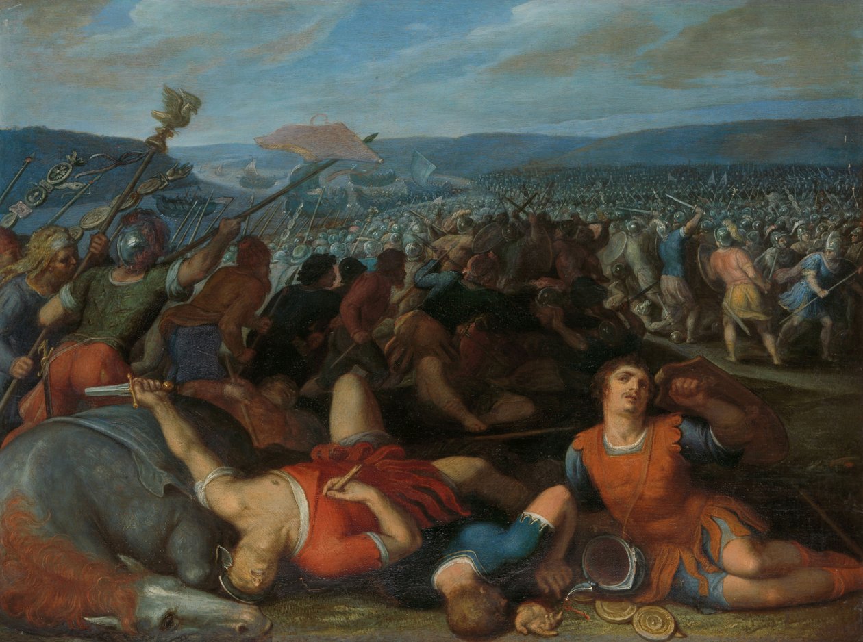 Les Bataves battant les Romains sur le Rhin, 1600-13 - Otto van Veen
