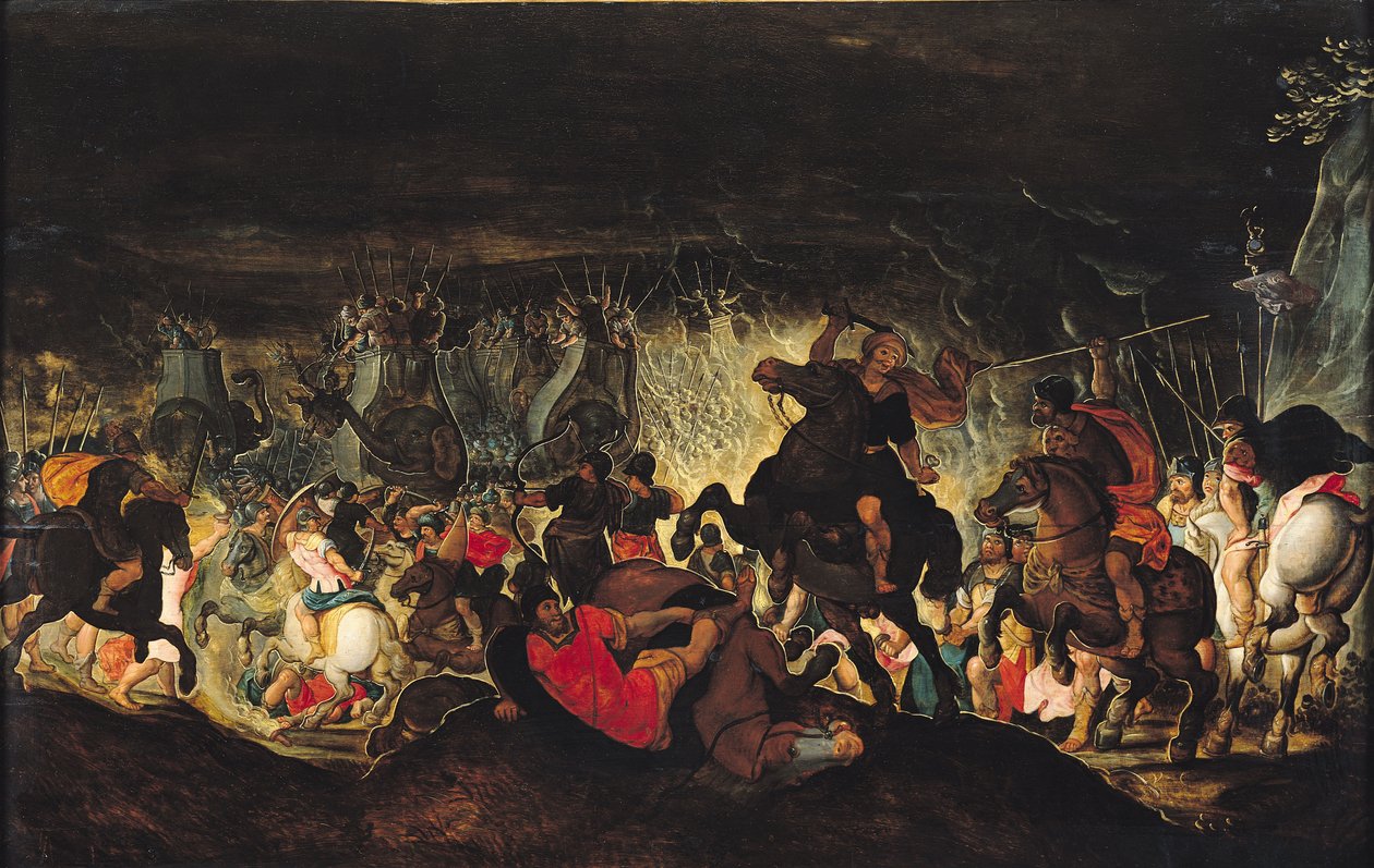 La bataille de Zama, 202 av. J.-C., vers 1585-90 - Otto van Veen