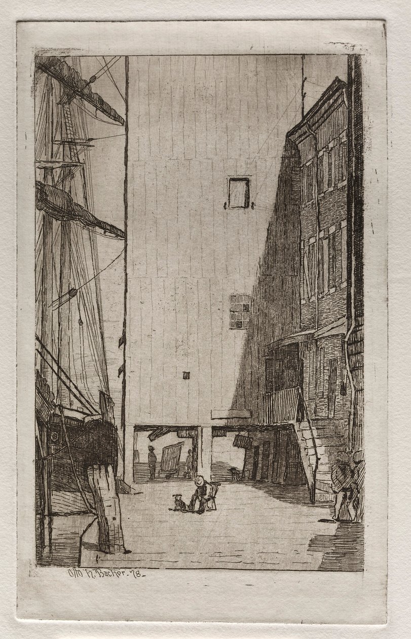 Navire et élévateur, 1878 - Otto H. Bacher