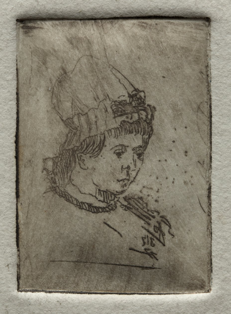 Petite tête avec bonnet - Otto H. Bacher