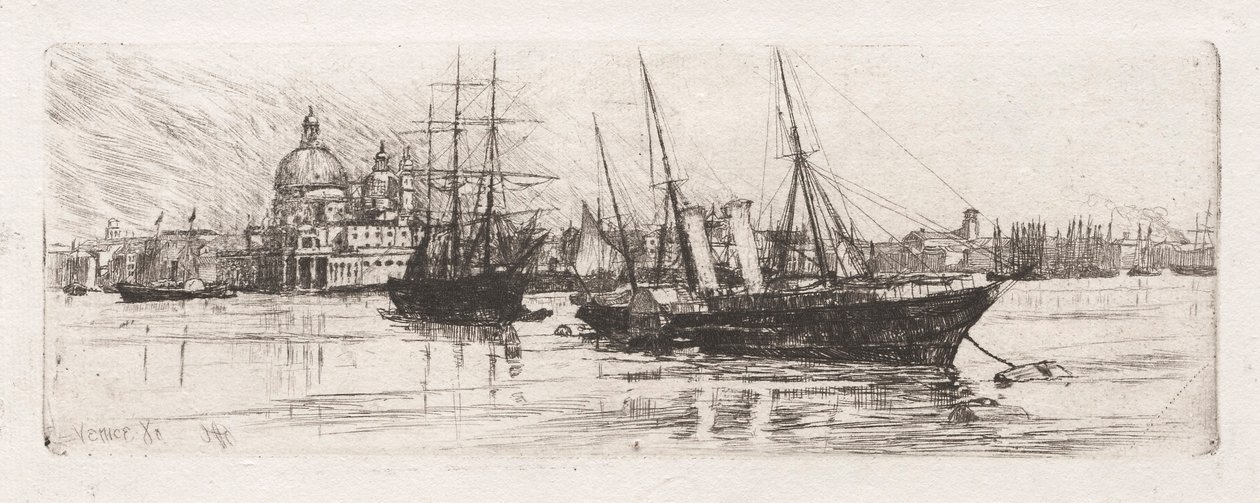 Deux bateaux, Venise, 1880 - Otto H. Bacher