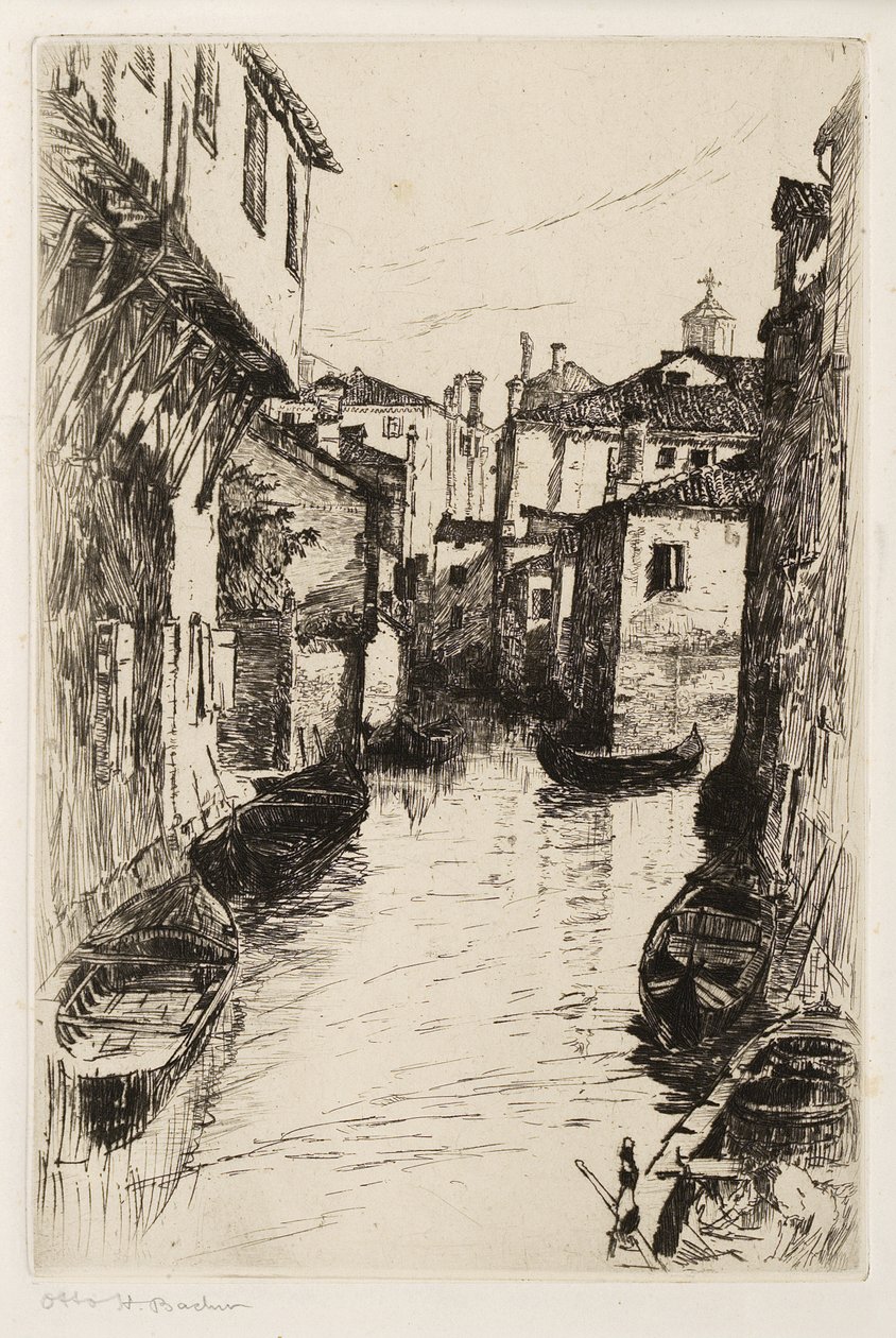 Un canal à Venise, c.1880-82 - Otto Henry Bacher