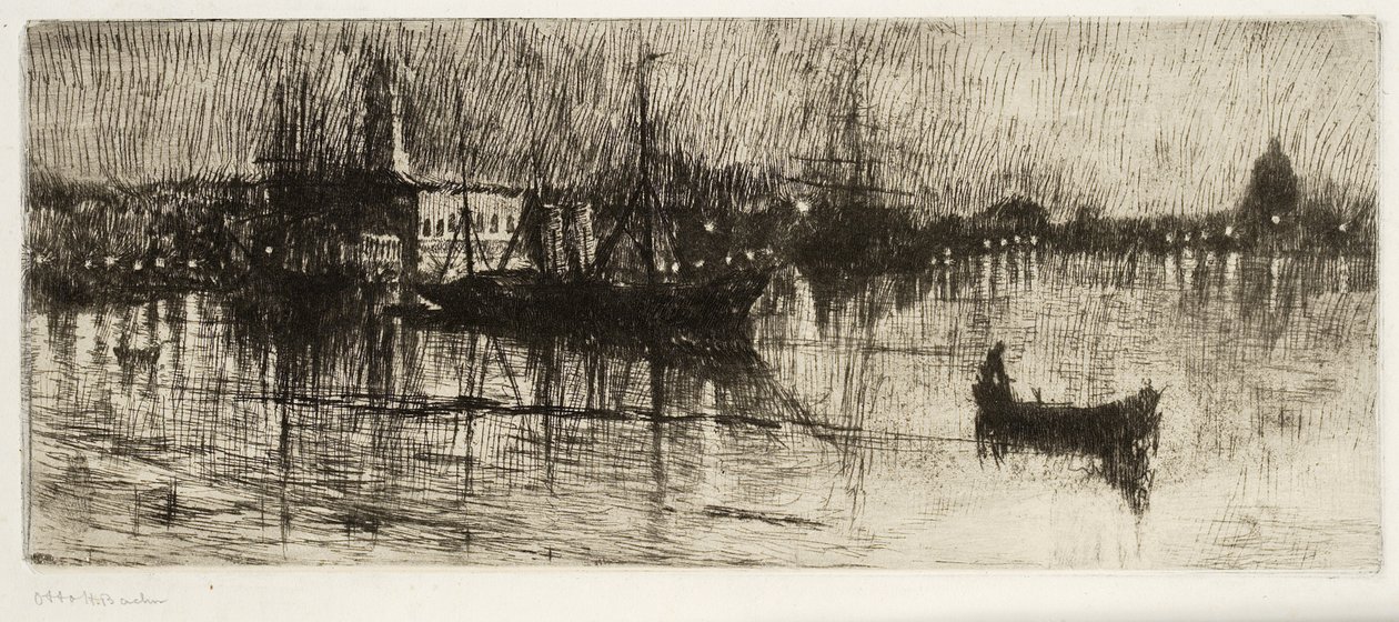 Nuit pluvieuse, c.1880-82 - Otto Henry Bacher