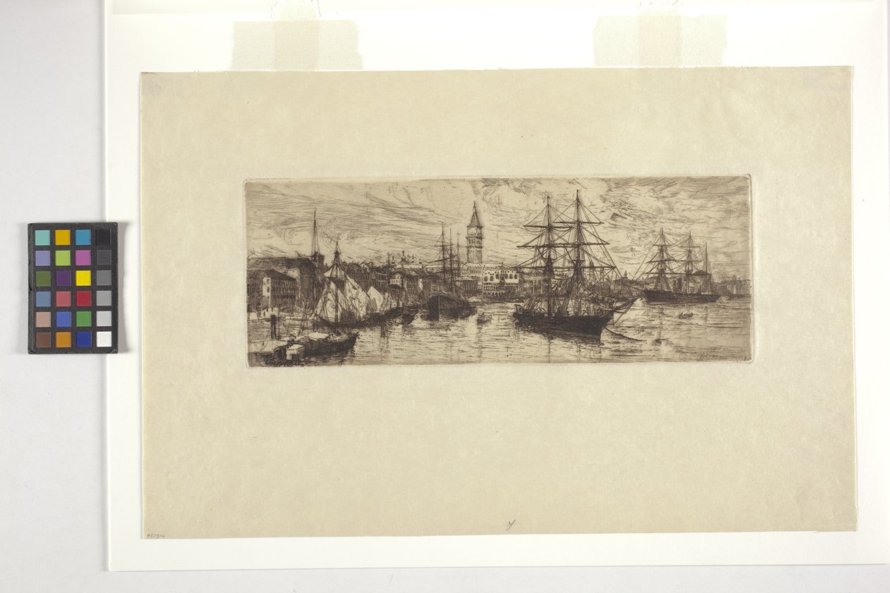Venise, navires et Palais des Doges - Otto Henry Bacher
