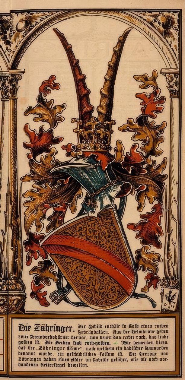 Les armoiries des maisons princières allemandes : Les Zähringer - Otto Hupp
