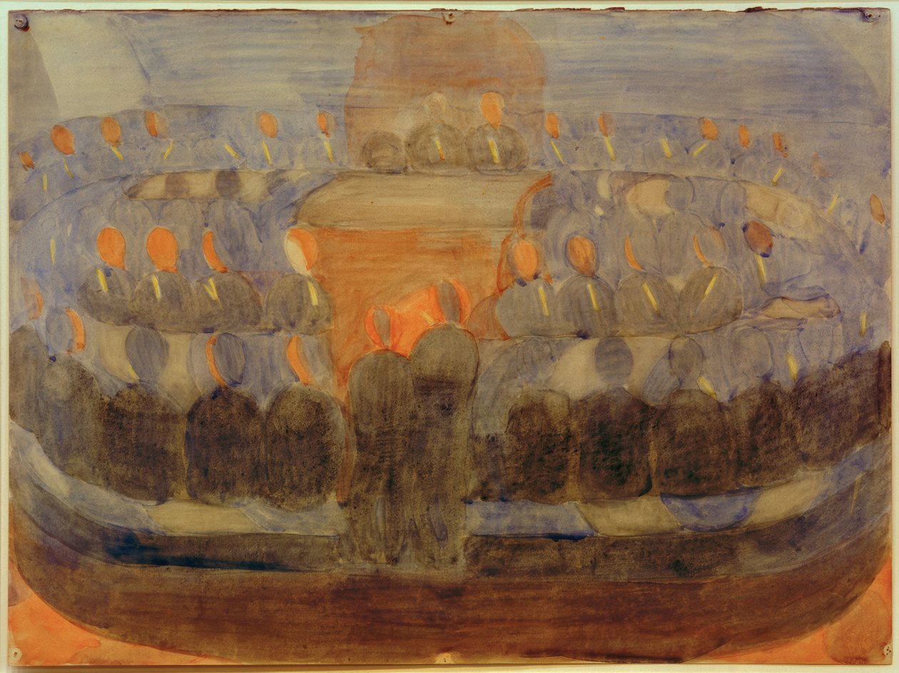 Préparation (prière dans la salle à manger). Étude (composition générale) - Otto Meyer Amden