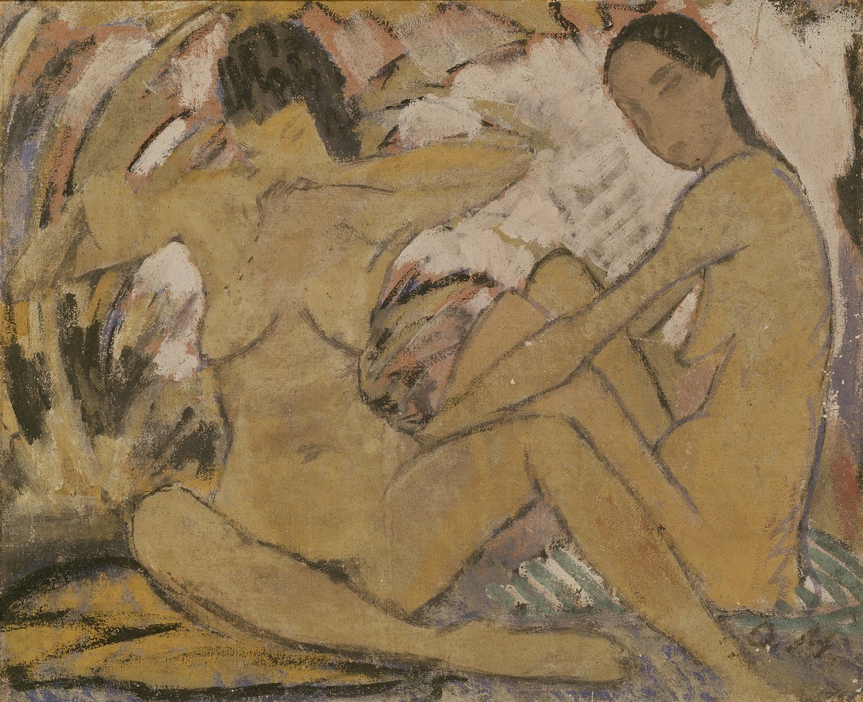 Deux femmes assises, c.1914 - Otto Mueller