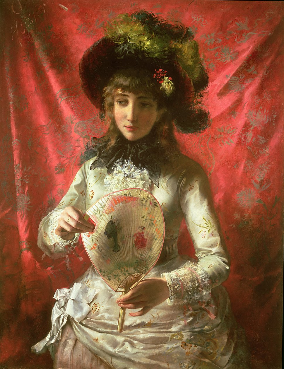 Fille avec un éventail - Otto Rudolf Hessler