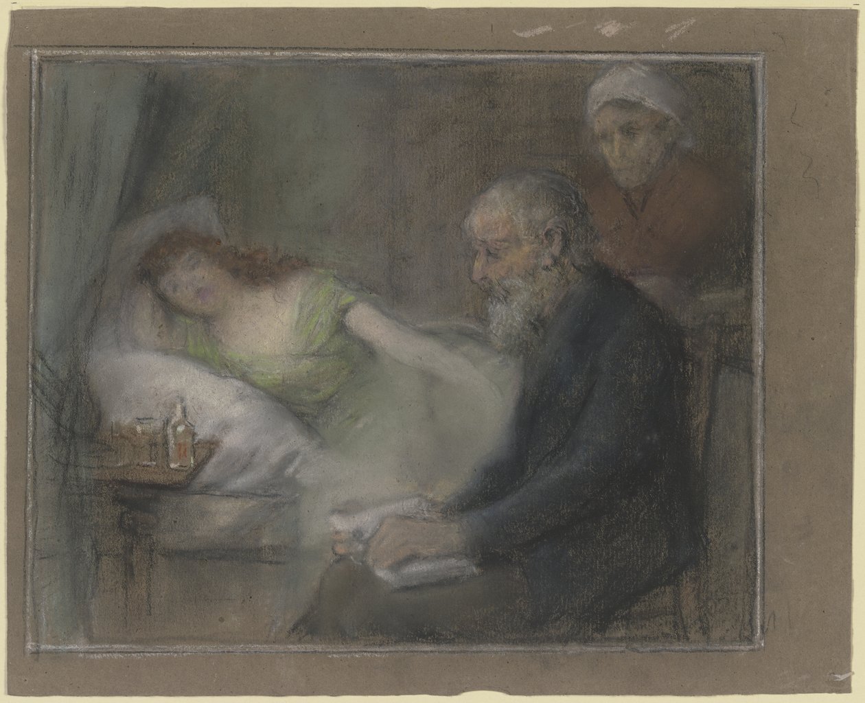Au chevet du malade - Otto Scholderer