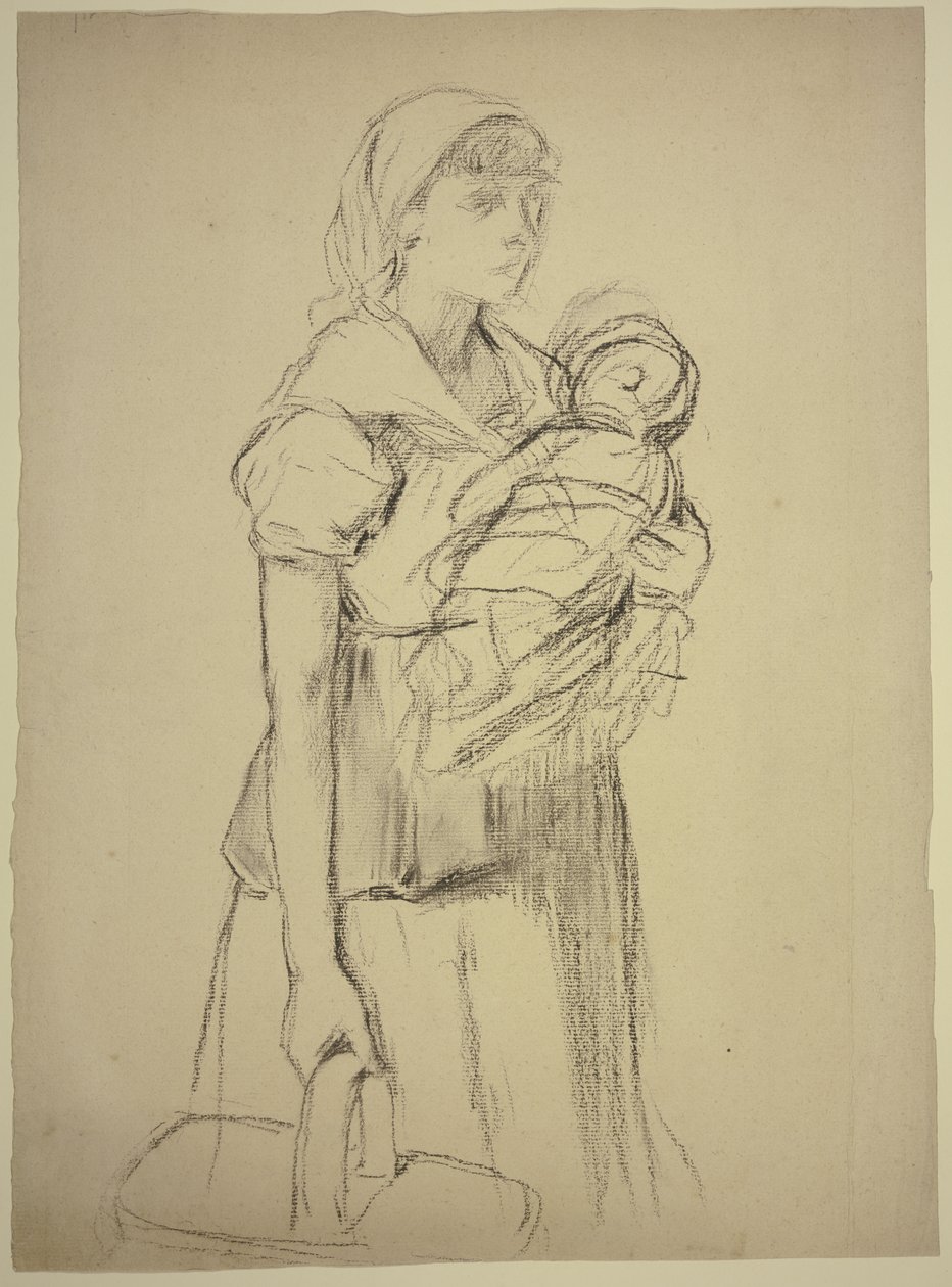 Paysanne avec enfant - Otto Scholderer