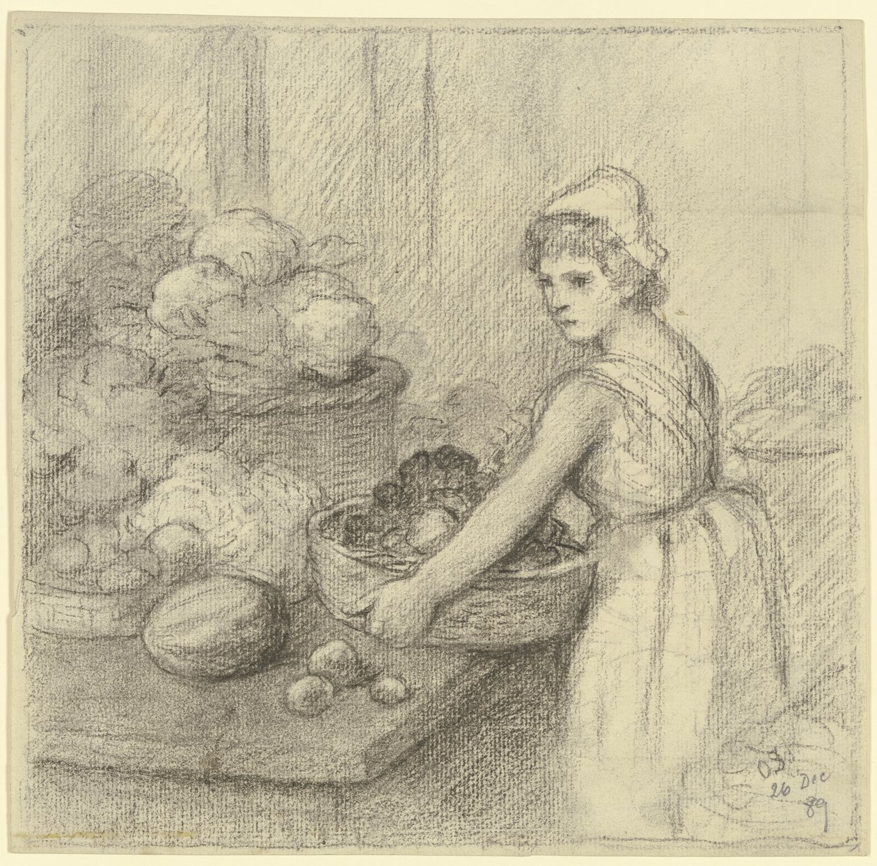 Marchand de légumes - Otto Scholderer