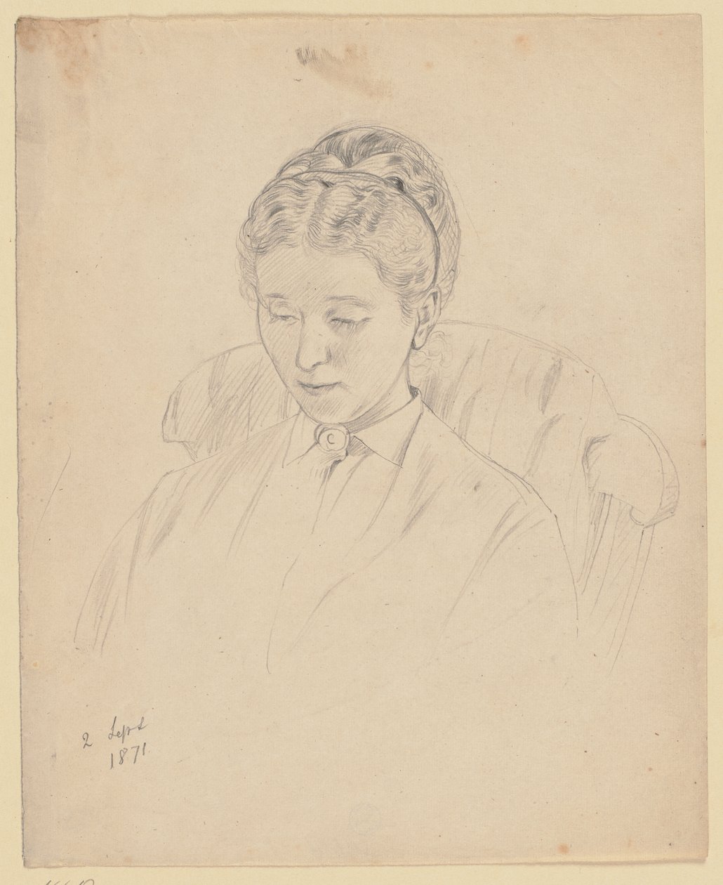Luise Scholderer, assise dans un fauteuil - Otto Scholderer