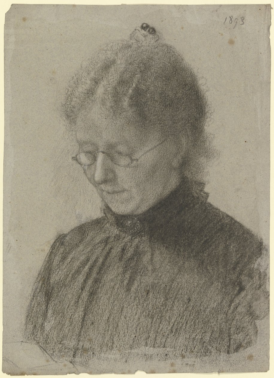 Luise Scholderer lisant - Otto Scholderer