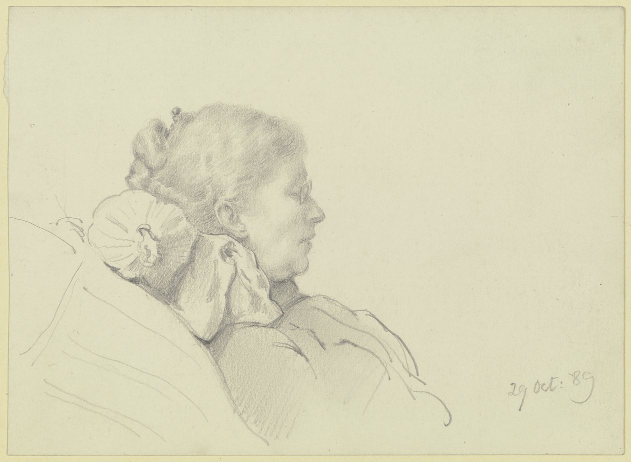Luise Scholderer lisant - Otto Scholderer