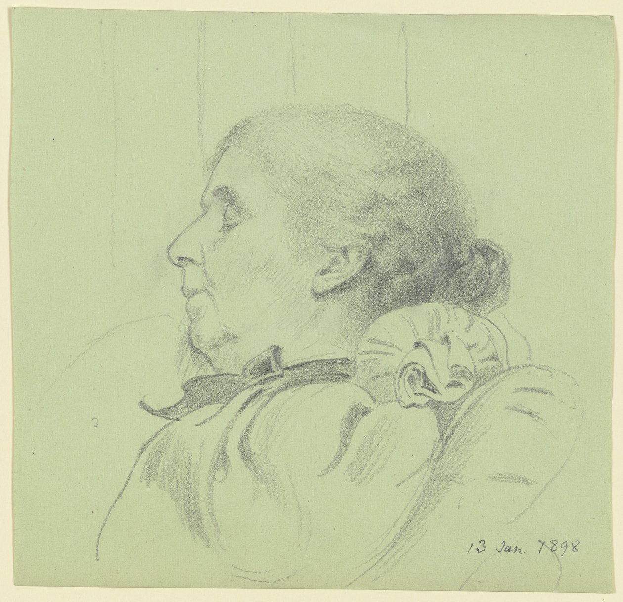 Luise Scholderer endormie - Otto Scholderer