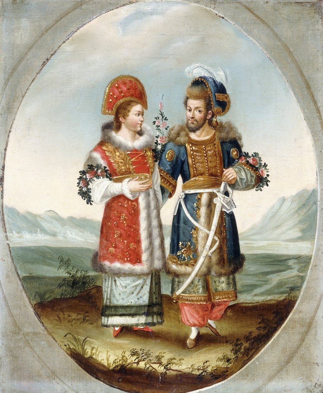 Un couple exotique, début du 19e siècle - Ottoman School