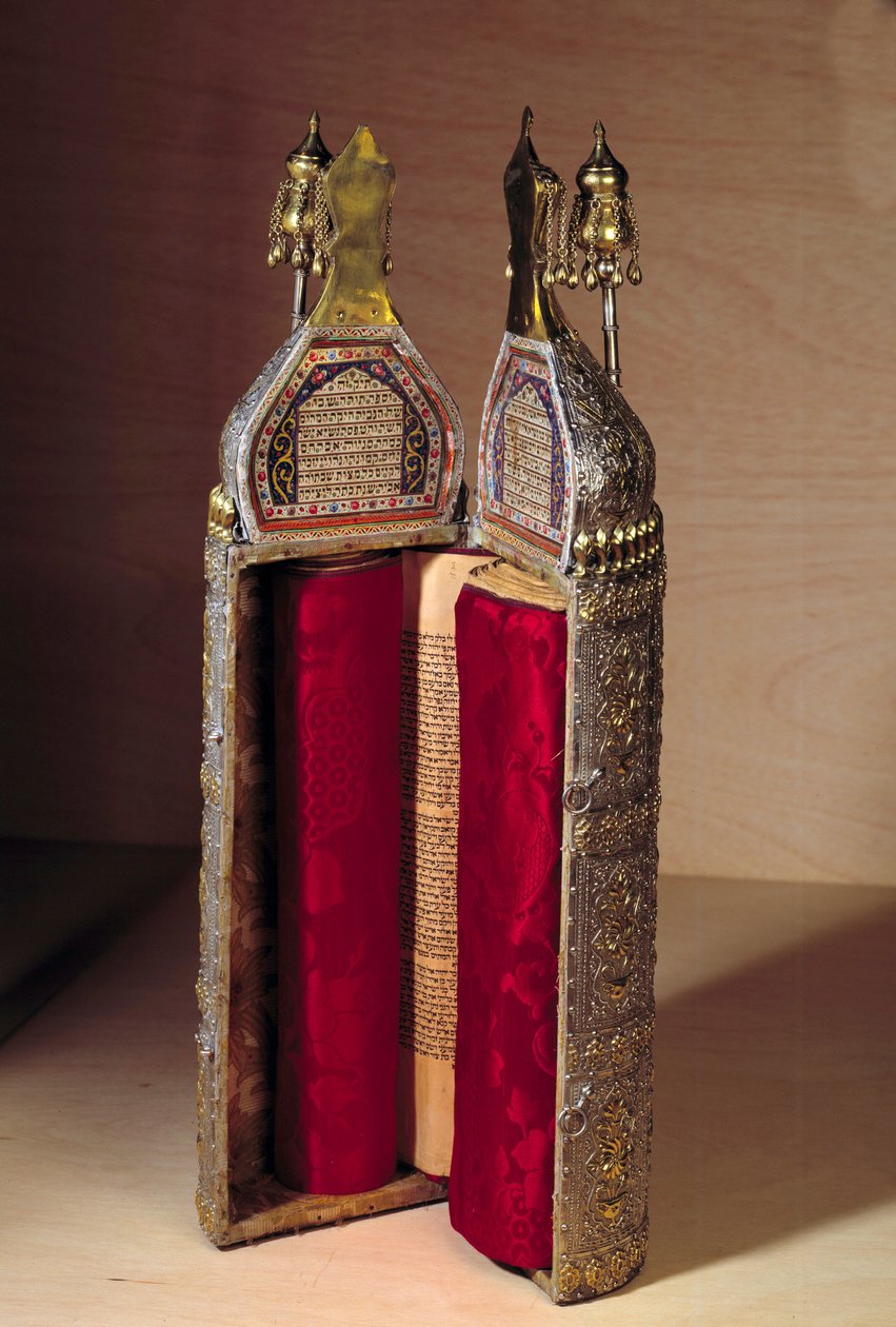Art Ottoman (Israël) : Rouleau de la Thora et son étui - Ottoman School