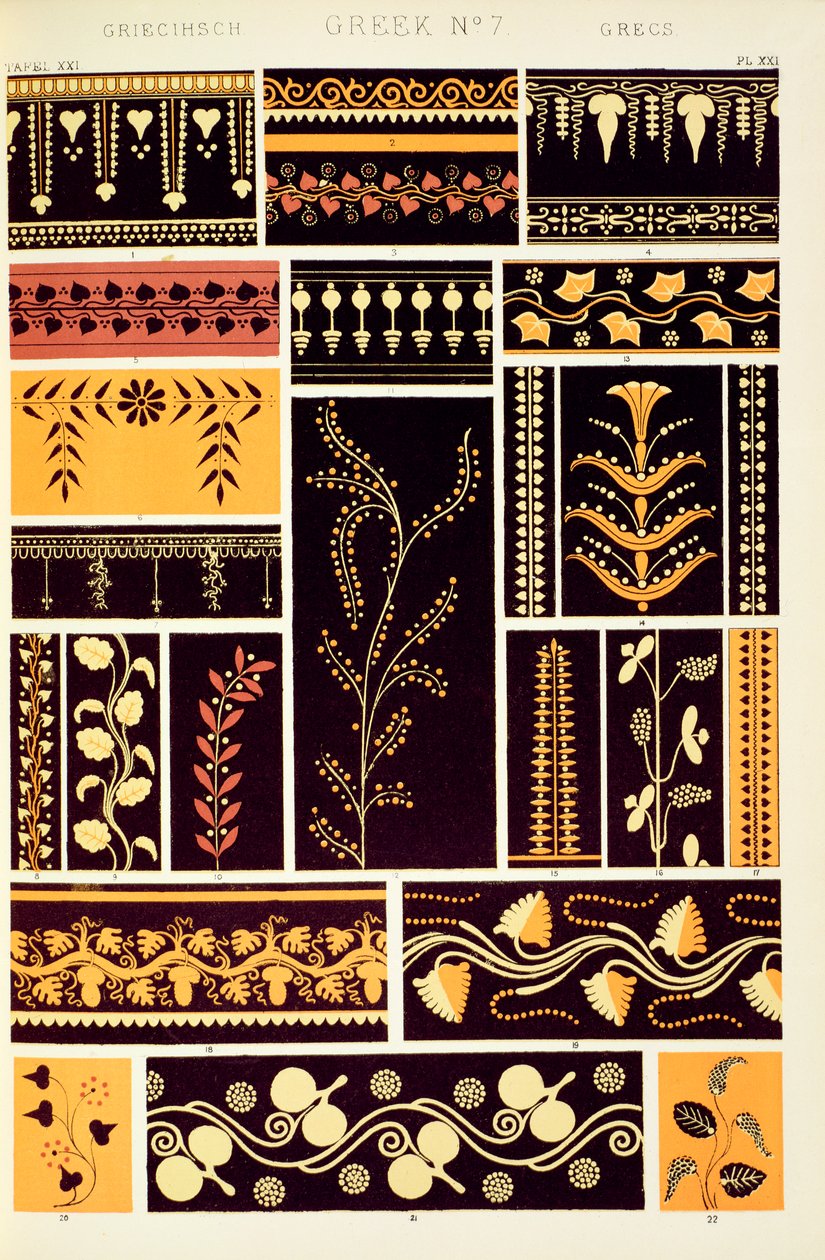 Ornements de vases grecs et étrusques au British Museum et au Louvre de Ch IV, Planche XXI de 