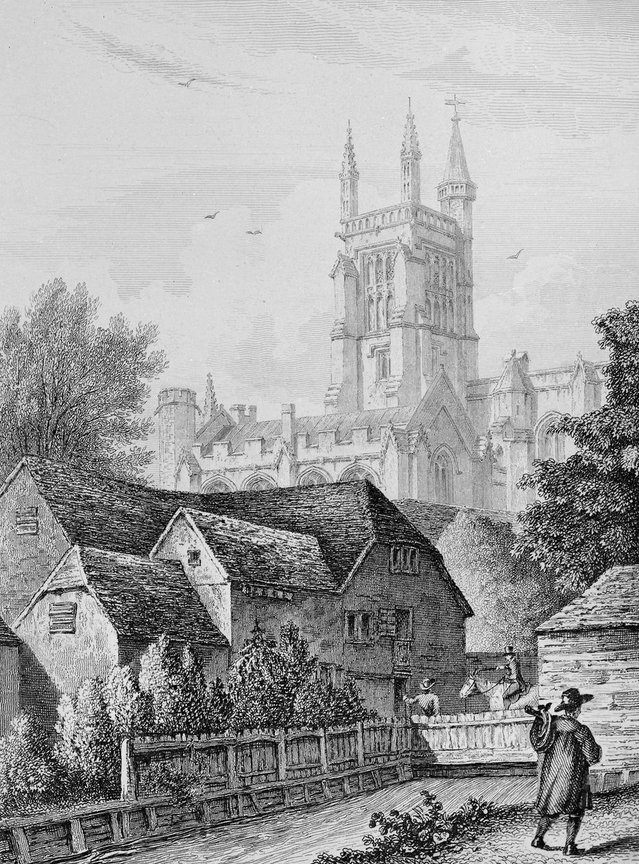 Tour du collège, bibliothèque et moulin Winchester, c.1830 - Owen Brown Carter