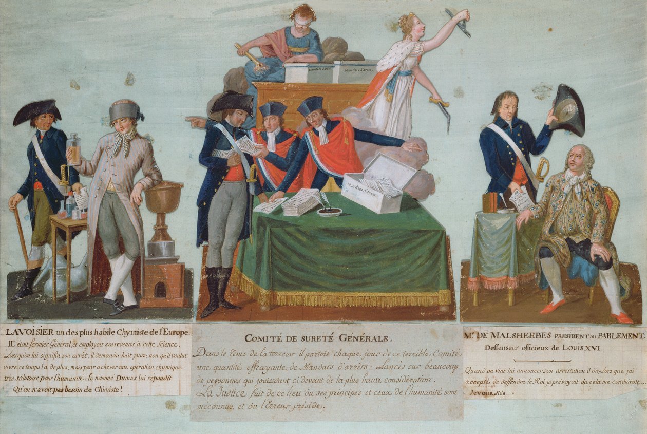 Lavoisier, le Comité de Sûreté Générale et Malesherbes, XVIIIe siècle - P. A. and J.B. Lesueur