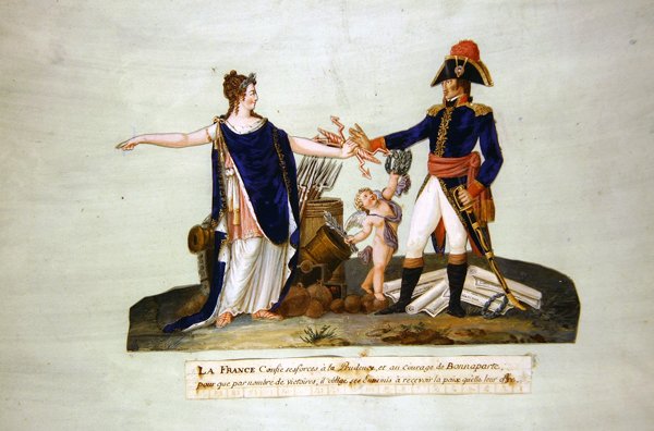 La France confie ses forces à la Prudence et au courage de Bonaparte, vers 1800 - P. A. and J.B. Lesueur